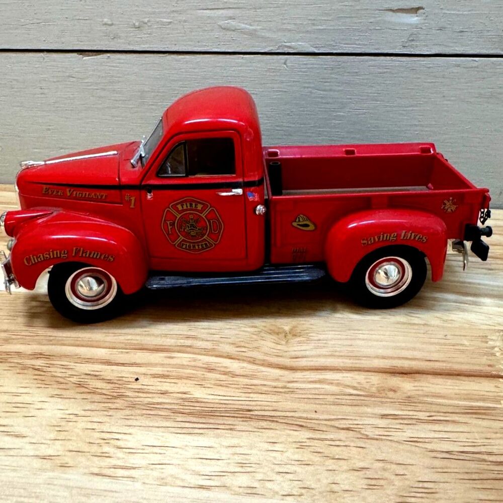 Collectable 1947 Studebaker Diecast Pickup Truck Fire Truck
